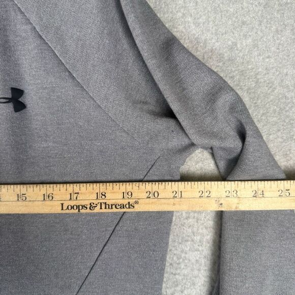 Under Armour Mens Size Large Fitted Full Zip Front Performance Jacket Gray Black - Picture 5 of 8